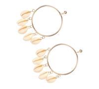 Didiseaon Boucles D’oreilles Coquillage Rondes en Matériau Naturel, Légères et Hypoallergéniques, Femme, Bijoux Décoratifs pour Fêtes et Shopping, Grand Cercle Géométrique