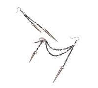 Didiseaon Boucles d'Oreilles à Chaîne Gothiques Longues Hélices Solide Style Punk Accessoires Unisexes Look 1 Paire