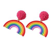 Didiseaon Boucles D'oreilles Arc-en-ciel Bohèmes Garçon et Filles, Acrylique Coloré, Pendantes Légères, Filles et Plage, Accessoires D'été, Tailles Adaptées