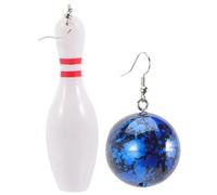 Didiseaon Boucles Oreilles Bowling Asymétriques Légères pour Femmes Style Sport Estival Pendentifs Pin Accessoires Uniques pour Passionnées de Boule et Pétanque