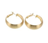 Didiseaon Boucles Oreilles Créoles Rondes Épaisses pour Femme Style Vintage Dorées Simples et Résistantes Décoloration