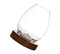 Didiseaon Bougie Lumière Salle À Manger Décor pour Table Pilier Bougeoir Moderne Bougeoir Décoratif Bougie Stand en Verre Verre Stand en Bois Pot en Chandelier