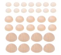Didiseaon Boules Demi-Sphères en Bois Brut 150 Unités 10Mm 15Mm 20Mm pour Création Bijoux et Ateliers Éducatifs Garçon et Filles