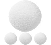 Didiseaon Boules Filtrantes pour Piscine Réutilisables en Éponge Naturelle Blanche, Haute Résistance, Légères et Lavables, Pack de 4 Pièces pour Filtration