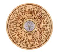 Didiseaon Boussole Chinoise Feng Shui Multifonctionnelle en Bois 5 CM, Objet Artisanal pour Décoration et Pratique Feng Shui