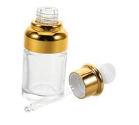 Didiseaon bouteille d'huile essentielle bouteille en verre flacon de voyage flacon compte-gouttes en verre bouteille d'échantillon de voyage petites bouteilles d'huile Gel de silice Golden