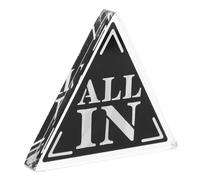 Didiseaon Bouton du Concessionnaire en Acrylique Noir Triangulaire Portable, Jetons de Jeu de Poker pour Parties à Domicile, Design Esthétique Noir et Blanc