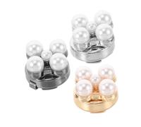 Didiseaon Boutons De Manchette à Fleurs Avec Cristaux En Alliage, Coffret 3 Pièces Argenté, or Et Noir Mat, Accessoires Élégants Pour Femmes, Usage Chemise Et Robe, Bijou Mode Polyvalent