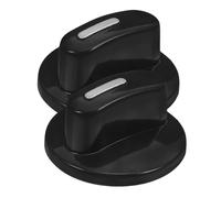 Didiseaon Boutons de Minuterie Axe 6mm Lot de 2 Noirs en ABS Installation Simple pour Four et Cuisinière Gaz Compatible Appareils Électroménagers