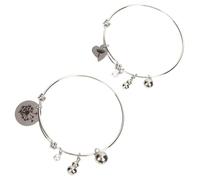 Didiseaon Bracelet Ajustable et Fille Acier Inoxydable Design Cœur et Pissenlit Bijoux pour Poignet Lien Familial
