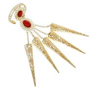 Didiseaon Bracelet de Danse Ethnique avec Couvre-ongles Intégré pour Femme Accessoire Performance et Élégant pour Danse Du Ventre