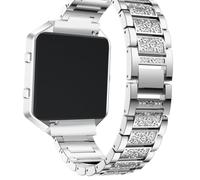 Didiseaon Bracelet de Montre avec Cadre de Montre Bracelet de Rechange Compatible avec Fitbit Blaze Hr Métal Argenté Confortable Style Simple et Chic