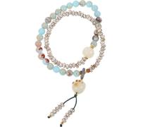 Didiseaon Bracelet de Perles Bodhi en Pierre, Double Rang, Style Chinois Moderne, Décor de Main, pour Femmes, Anniversaires et Anniversaires de Naissance