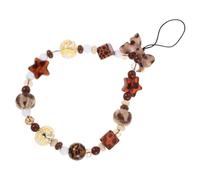 Didiseaon Bracelet porte-clés cordon à perles pour smartphone, dragonne rétro en plastique, lanière antivol légère, accessoire pratique pour usage quotidien et voyage
