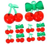 Didiseaon Breloques En Acrylique Cerise Pour Bijoux Diy, Lot De 10 Pièces, Rouge Vif, Légères Et Solide, Pour Bracelets, Colliers Et Accessoires Faits Maison, Création Artisanale, Usage Quotidien