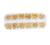 Didiseaon Breloques Pour Ongles Diy Décoration D'ongles Bricolage Clous D'or Bijoux D'ongles Charmes D'ongles 3d Clou 3d Flacon Applicateur à Pointe D'aiguille Charme D'ongle D'or Golden