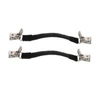 Didiseaon Bride élastique pour sabot - 1 paire, noir, bride arrière amovible en PU avec système de clip métal, antidéchaussement pour sandales et