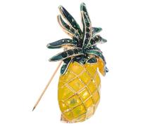 Didiseaon Broche Ananas en Alliage Jaune, Épingle Décorative pour Femmes, Conçue pour l'Été avec Style Tempérament et Polyvalence sur Vêtements et Sacs