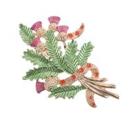Didiseaon Broche Chardon Écossaise Vintage en Alliage, Épingle Stable pour Cardigan et Blazer, Accessoire Polyvalent pour Femmes et Hommes, Charme Classique pour Tenue Quotidienne