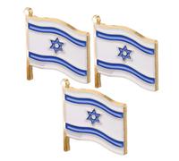 Didiseaon Broche Drapeau Israélien Lot De 3 Épingles À Broche Pour Fête Souvenir Collection Légère Et Portable Alliage 2.50 * 2.20 * 1.00 Cm