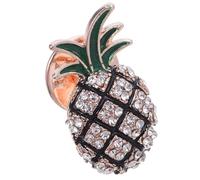 Didiseaon Broche en Alliage Dorée D'ananas Zircons, Accessoire Chic et Délicat pour Vêtements de Cérémonie, pour Femmes et Hommes, Finition Soignée
