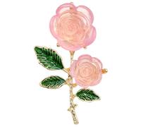 Didiseaon Broche Fleur en Alliage Rose Clair 1 Pièce Épingle à Tissu Décorative pour Manteau Femme Accessoire Élégant pour Réunion Fête et Tenue Quotidienne