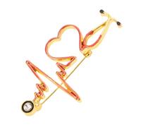 Didiseaon Broche Stéthoscope Cœur Broche Décorative Chic Accessoire Vestimentaire Créatif Pour Fêtes Et Cérémonies