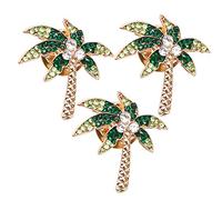 Didiseaon Broches Épingle de Poitrine Décoration Élégante et Polyvalente Lot de 3 Arbre Tropical en Alliage pour Cérémonies et Mariages