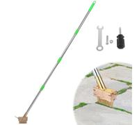 Didiseaon Brosse à Désherber pour Enlever Les Mauvaises Herbes en Acier Inoxydable Manche Extensible Robuste Outil Manuel pour Joints de Terrasse et Patios sur Béton et Bordures