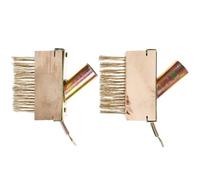 Didiseaon Brosse de Nettoyage de Sol 2 pièces Brosse Métallique Manuelle pour Joints de Terrasse et Allées Outil Jardinage sans Manche pour Enlever la Mousse et Les