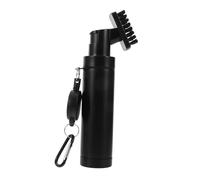 Didiseaon Brosse de Nettoyage Golf Groove avec Spray Haute Pression et Clip Support pour Bouteille Eau Brosse Compacte pour Clubs Accessoire pour Golfeurs Hommes et Femmes Noir