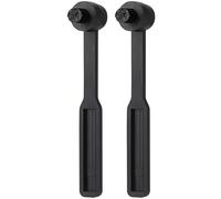 Didiseaon Brosse de Nettoyage pour Platine Vinyle en Nylon Noir, Lot de 2 Pièces Portable et Robuste, Nettoyeur de Stylet Rond pour Disques Vinyles et Petits Appareils