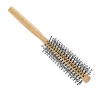 Didiseaon Brosse Ronde Petite pour Brushing Peigne Bois avec Poils Nylon Brosse Coiffante pour Cheveux Épais Séchage et Mise Forme à Domicile