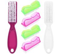 Didiseaon Brosses à Nettoyantes Brosse à Pédicure et Manucure Ensemble de 6 en Pp Portable pour Enlever Saletés sans Abîmer Couleur Aléatoire pour Nail Art