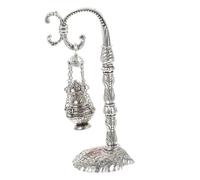 Didiseaon Brûleur Dencens de Bureau Croix Religieuse Argenté Support de Cendres Décoratif pour Usage Domestique Ornement Chrétien pour et