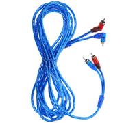 Didiseaon Câble Audio Facile à Installer RCA vers RCA 5m en Cuivre Gaine Caoutchouc, Transmission Stable du Signal pour Voiture pour Système Audio Automobile DIY