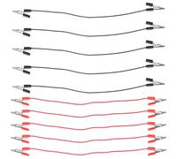 Didiseaon Câble de Test Connexion sans Effort 10 Pièces avec Pinces Crocodile Double Tête Matériau Pvc Fer et Cuivre pour Terminaux et Tablettes pour Travaux Terrain