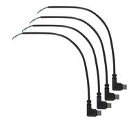 Didiseaon Câble USB Type-c à 4 Fils Mâle 90 Degrés Court 0,25 M pour Alimentation et Transfert de Données Usage Électronique Connecteur USB Coudé Compact Noir