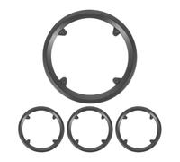 Didiseaon Cache-chaîne de Vélo 4pcs en Plastique Noir, Protège-Plateau Léger et Solide pour Transmission 42 Dents 4 Boulons, pour VTT Sentiers Difficiles