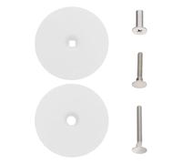 Didiseaon Cache-Trou de Serrure de Porte en Acier Inoxydable 67 MM Blanc Plaque de Recouvrement pour Trou de Poignée Fixation par Vis Kit de Réparation pour Portes D’Entrée et