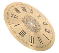 Didiseaon Cadran Horloge DIY Aluminium avec Chiffres Romains Dorés Plateau de Remplacement pour Pendule Salon et Horloge Bureau