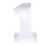 Didiseaon Cadre à Ballons Chiffre 1 en Carton Léger et Portable Boîte à Ballons de Chiffre pour Décoration Shower et Premier Anniversaire Support Stable pour Fête et Photo