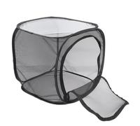 Didiseaon Cage à Insectes Noire Pliable en Polyester, Portable et Facile à Nettoyer, pour Observer les Insectes un Habitat Respirant
