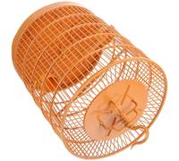 Didiseaon Cage à Oiseaux Suspendue Ronde en Plastique Volière Spacieuse Porte Sécurisée Ornement Décoratif Vintage pour Petits Oiseaux et Perruches Cage à Perruches Décorative à Vintage