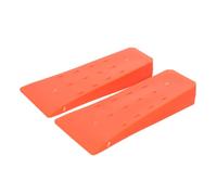 Didiseaon Cales D'abattage en Plastique 8 Pouces Orange pour Bûcheronnage et Coupe du Bois, Lot de 2 Coins de Bûcheron Triangulaires, Outil Forestier Sécurisé pour Tronçonneuse et Jardinage