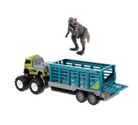 Didiseaon Camion avec Remorque Animale Modèle de Gros Camion Roues Motrices Antidérapant pour Garçon Fille Cadeau Anniversaire Noël