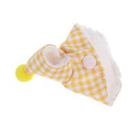 Didiseaon Cape en Peluche Jaune pour Perroquet, Manteau Chaud et Confortable Design à Carreaux, Vêtements pour Oiseaux de Compagnie pour Sorties et Cosplay