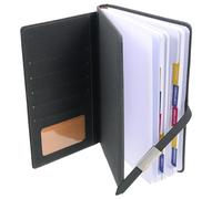 Didiseaon Carnet de Planification A5 Noir 2023 Agenda Mensuel Emplacements pour Cartes 1 Pièce Planificateur d'Entreprise Pratique pour Organisation Quotidienne et Professionnelle