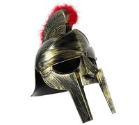 Didiseaon Casque de Soldat Romain en Plastique Léger Rouge, Chapeau de Guerrier Cosplay pour Homme, Accessoire de Fête Carnaval et Costume de Soldat, pour Halloween et Séances Photo