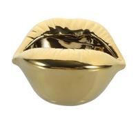 Didiseaon Cendrier Céramique Forme de Lèvres Design Créatif et Antidérapant Décor de Bureau Original et Facile à Nettoyer Accessoire Unique pour Maison